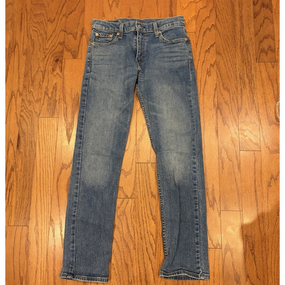 Levis 511 Jeans Mens 30x32 Blue Denim Slim Fit Medium Stone Wash Red Tab Stretch